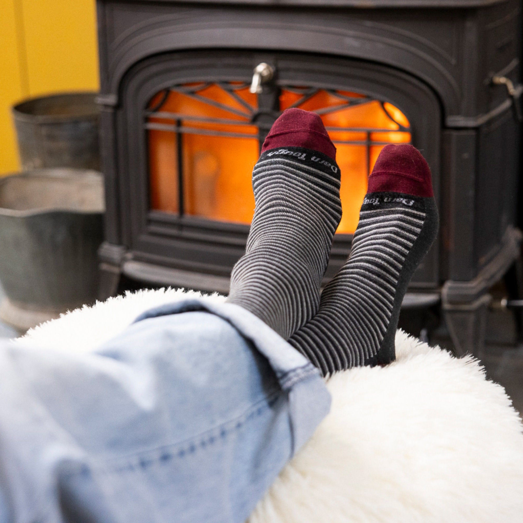 Men's Microstripe Crew Lightweight Lifestyle Socks - Image 6