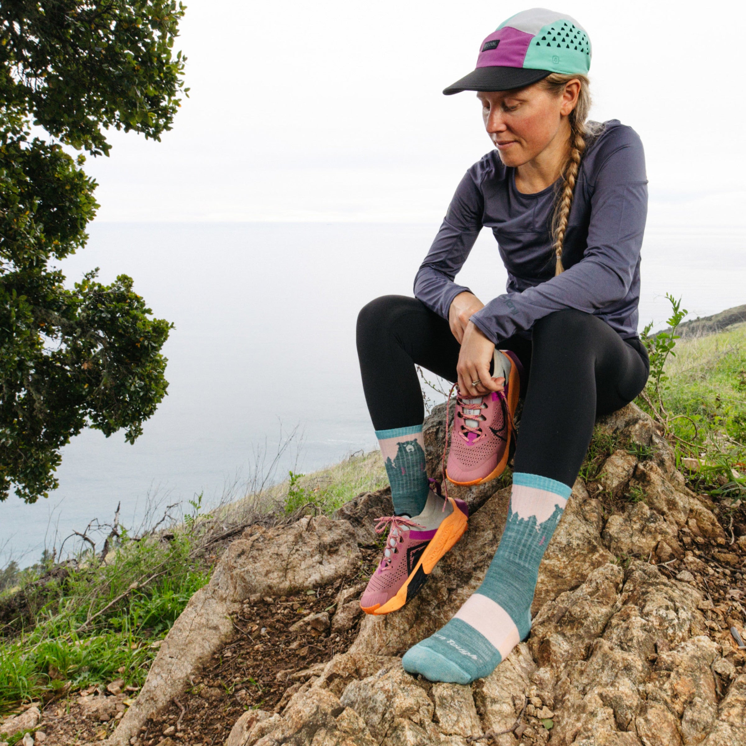 Women's Bear Town Micro Crew Lightweight Hiking Socks - Image 3