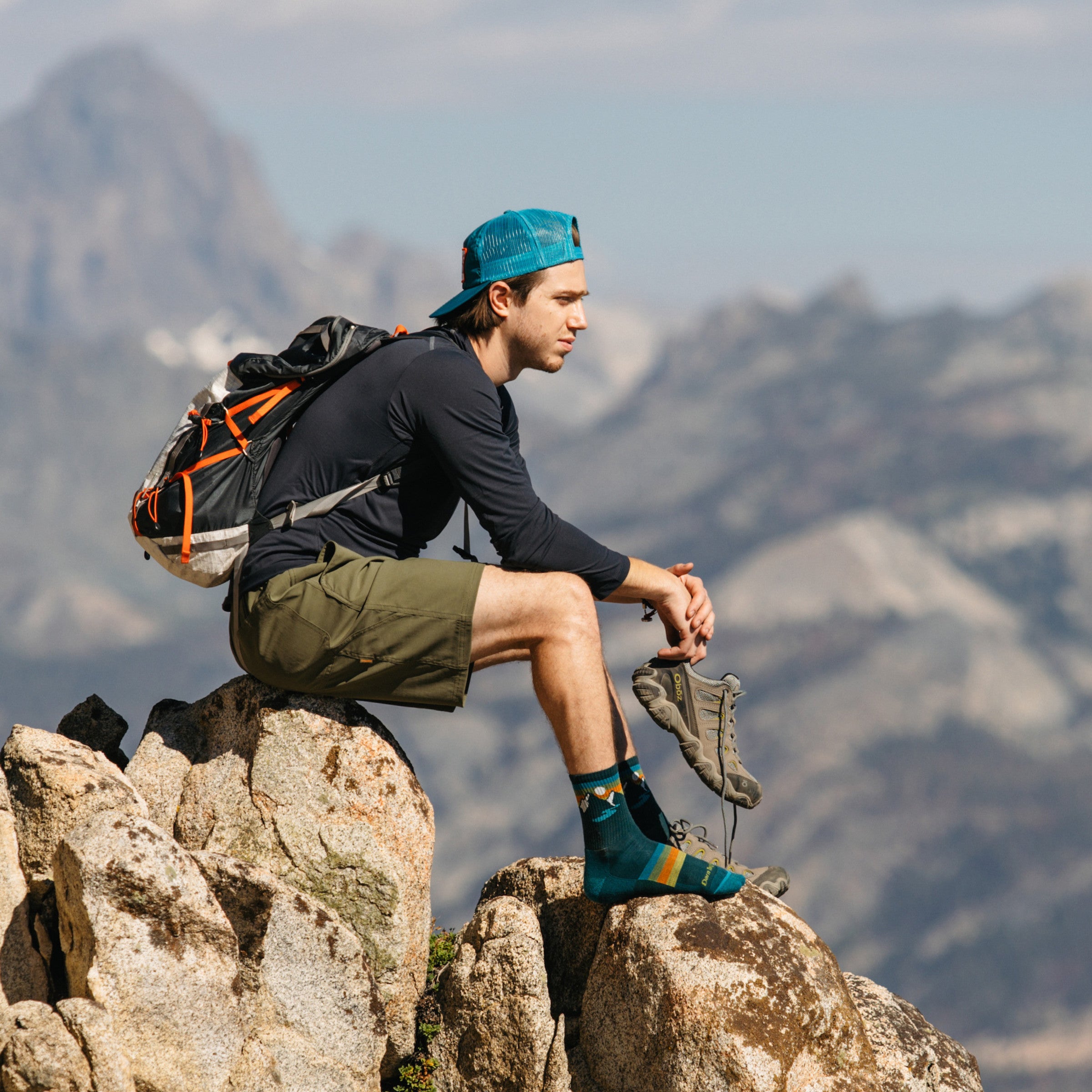 Men's Sunset Ridge Micro Crew Lightweight Hiking Socks - Image 5