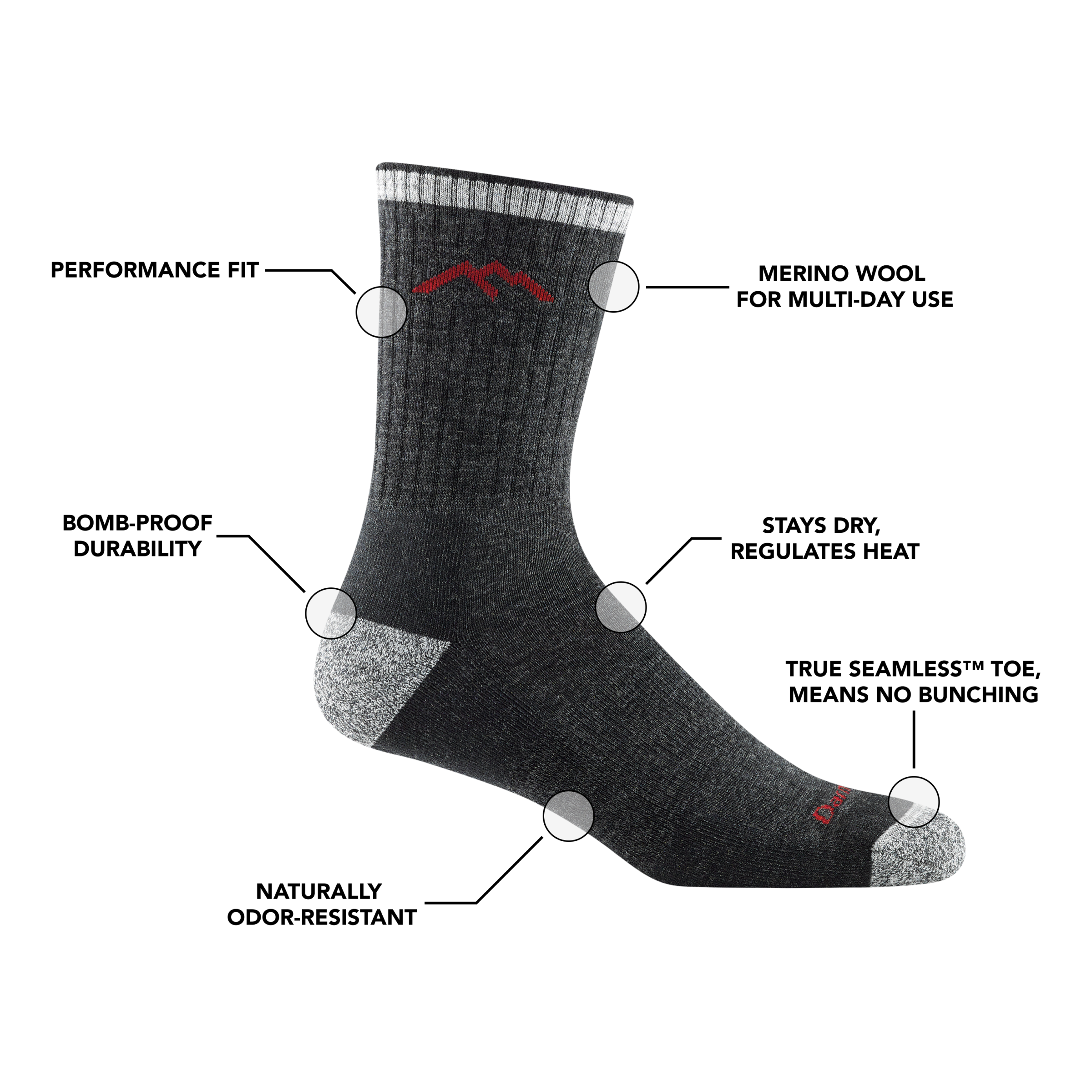 Men's Hiker Midweight Micro Crew 5-Pack - Image 5