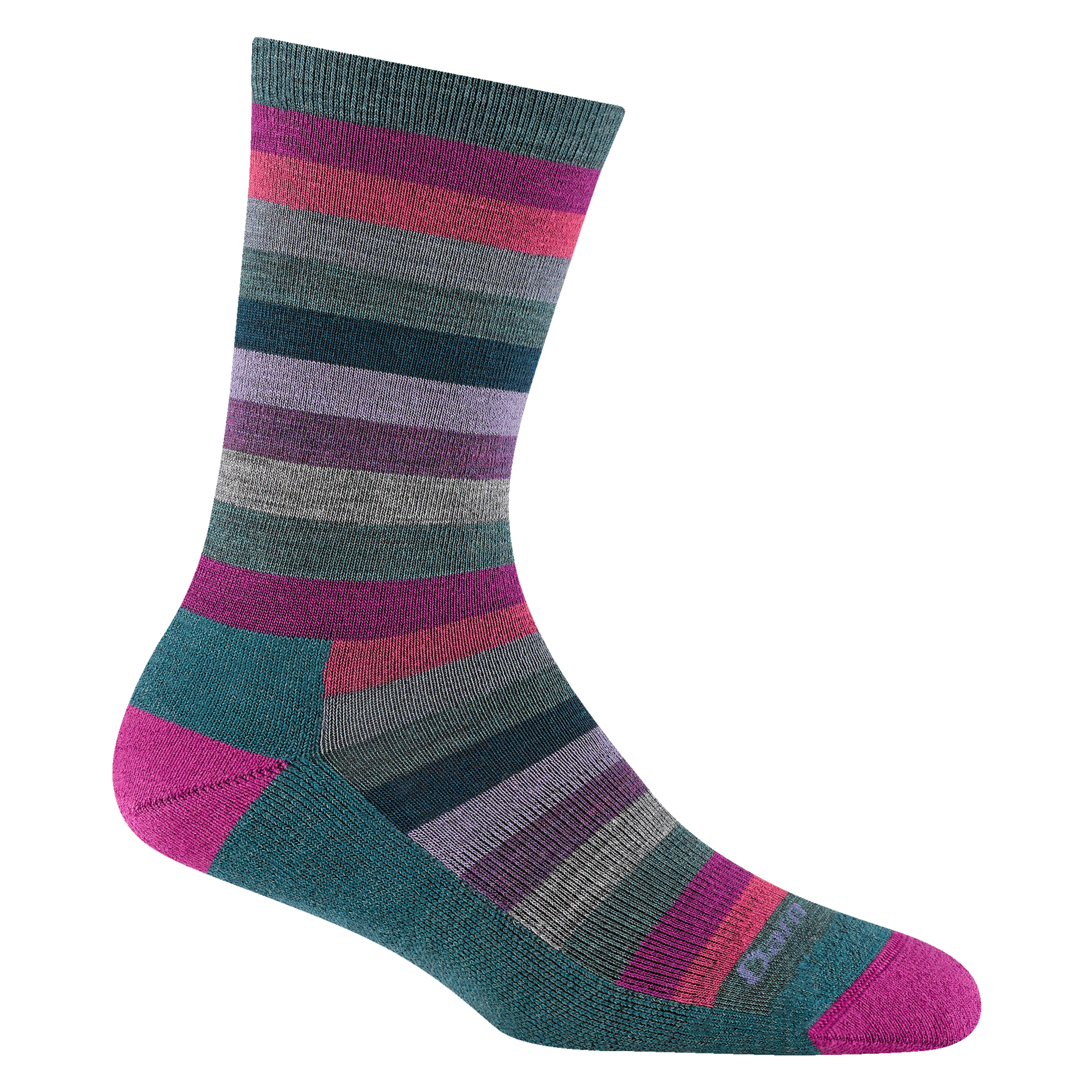 Women's Mystic Stripe Crew Lightweight Lifestyle Socks - Image 2