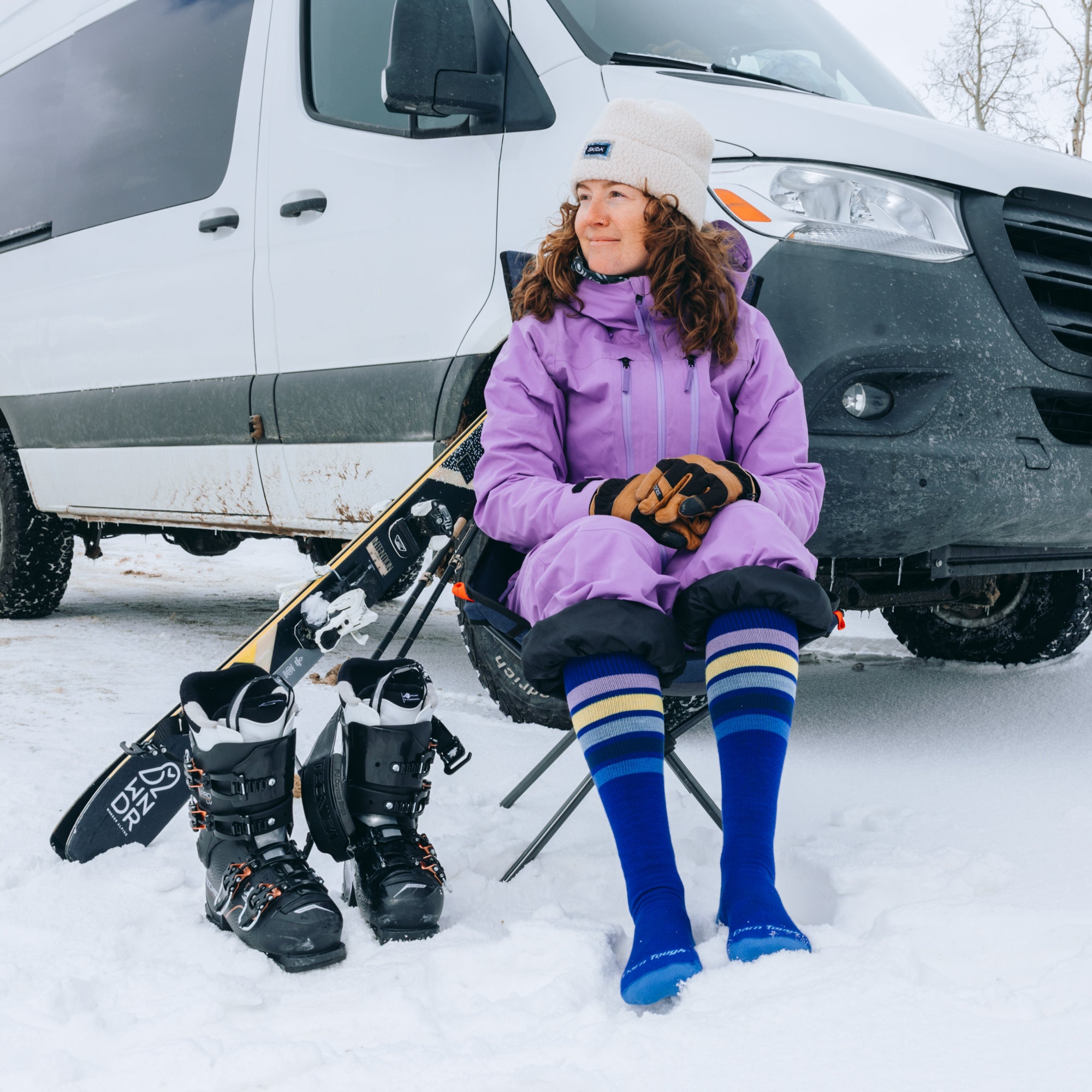 Women's Limited Edition Snowburst Over-the-Calf Midweight Ski & Snowboard Socks - Image 2