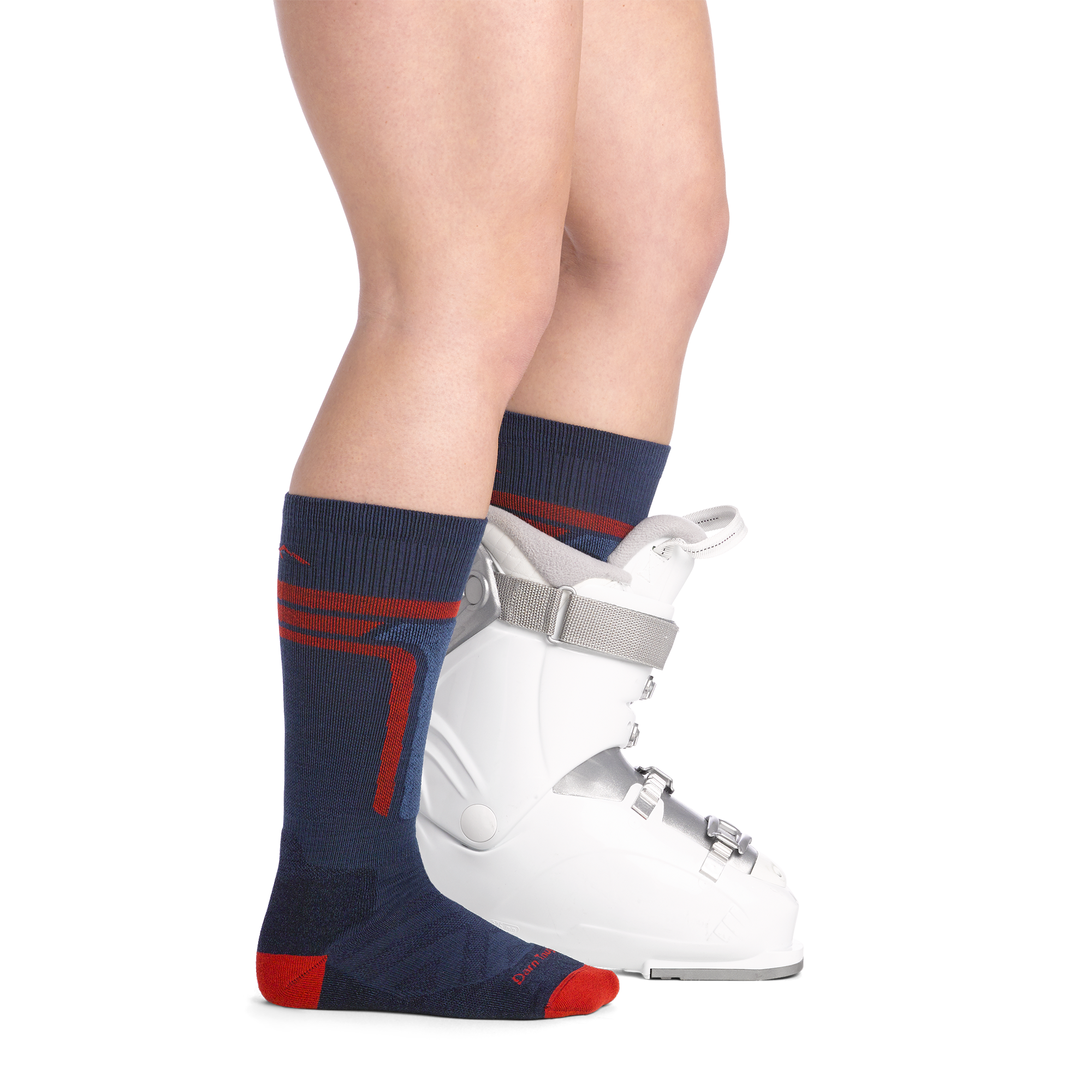 Kids T-Bar Over-the-Calf Midweight Ski & Snowboard Socks - Image 3