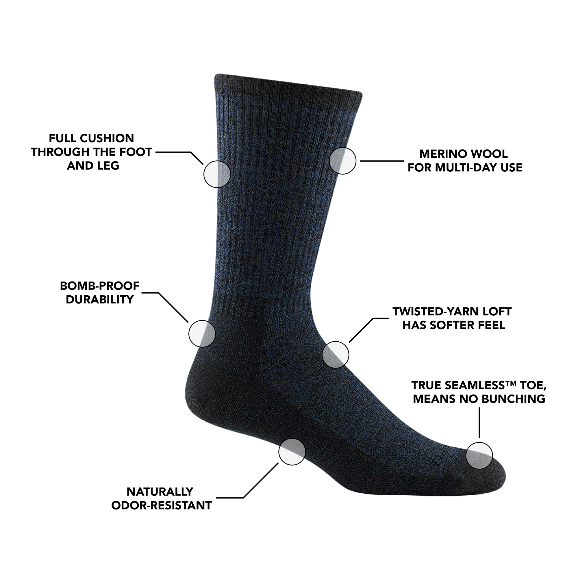 Men's Nomad Boot Midweight Hiking Sock - Image 8